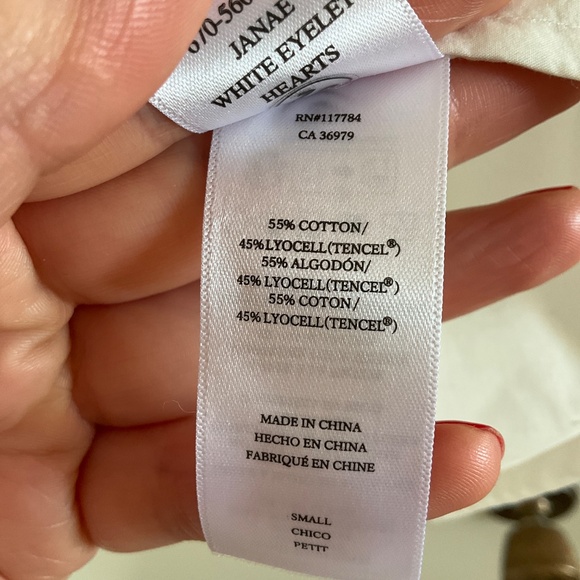 Rails Janae Shirt White Eyelet Hearts - Picture 8 of 8